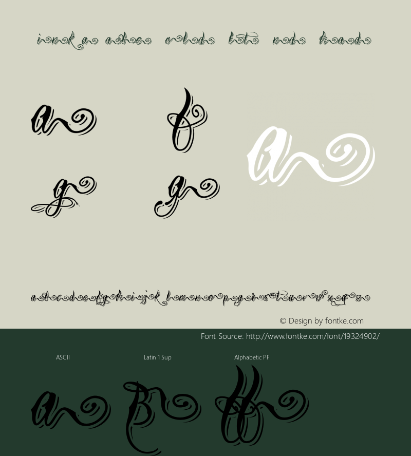 TinkaBabe-BoldAltEndShad Version 1.000 Font Sample