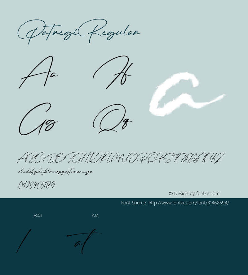 Potregi Version 1.000 Font Sample