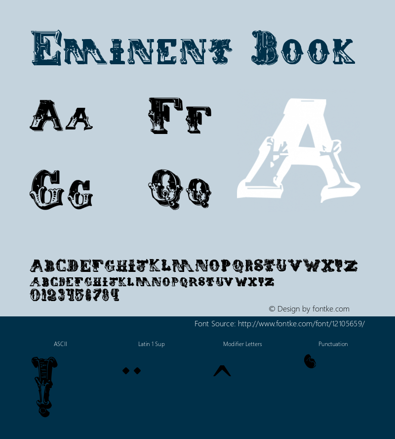 Eminent Book Version 1.00 August 17, 2010 Font Sample