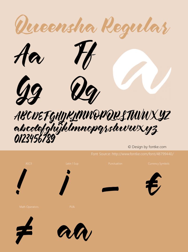 Queensha Version 1.000 Font Sample