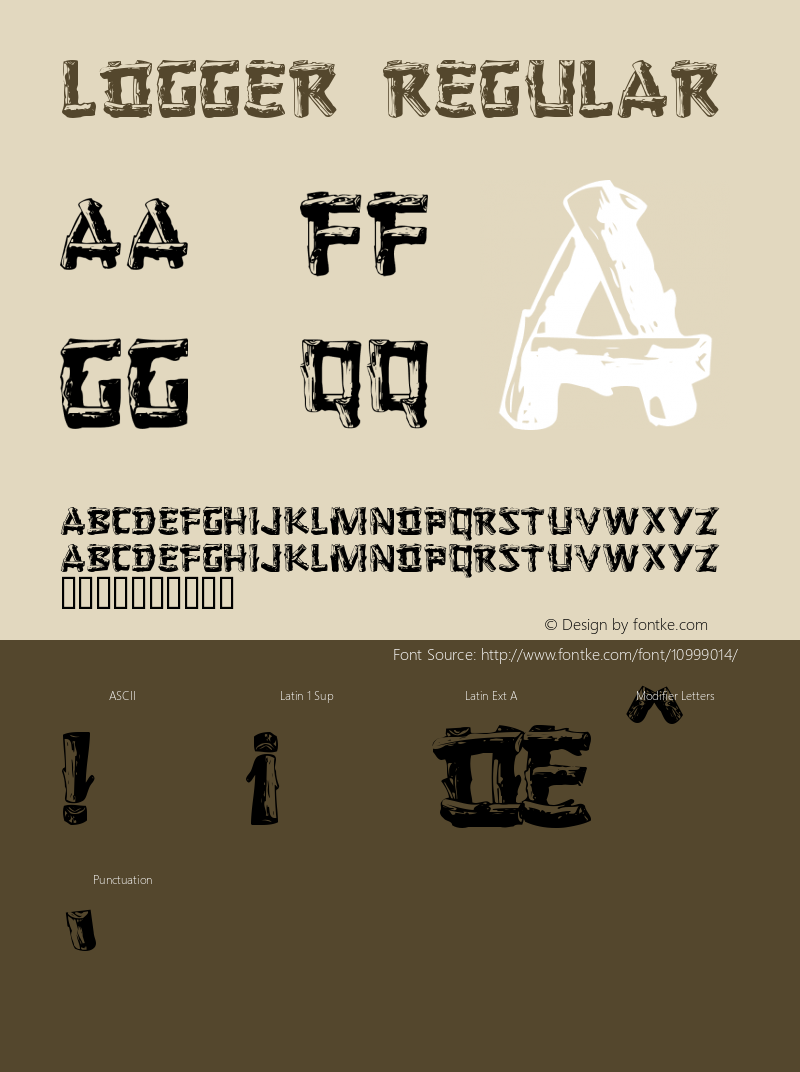 Logger Regular Version 001.021 Font Sample