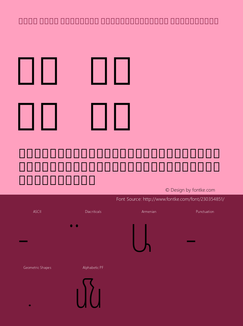 Noto Sans Armenian ExtraCondensed ExtraLight Version 2.005; ttfautohint (v1.8) -l 8 -r 50 -G 200 -x 14 -D armn -f none -a qsq -X 