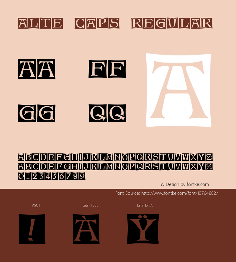 Alte Caps Regular Version 001.023 Font Sample