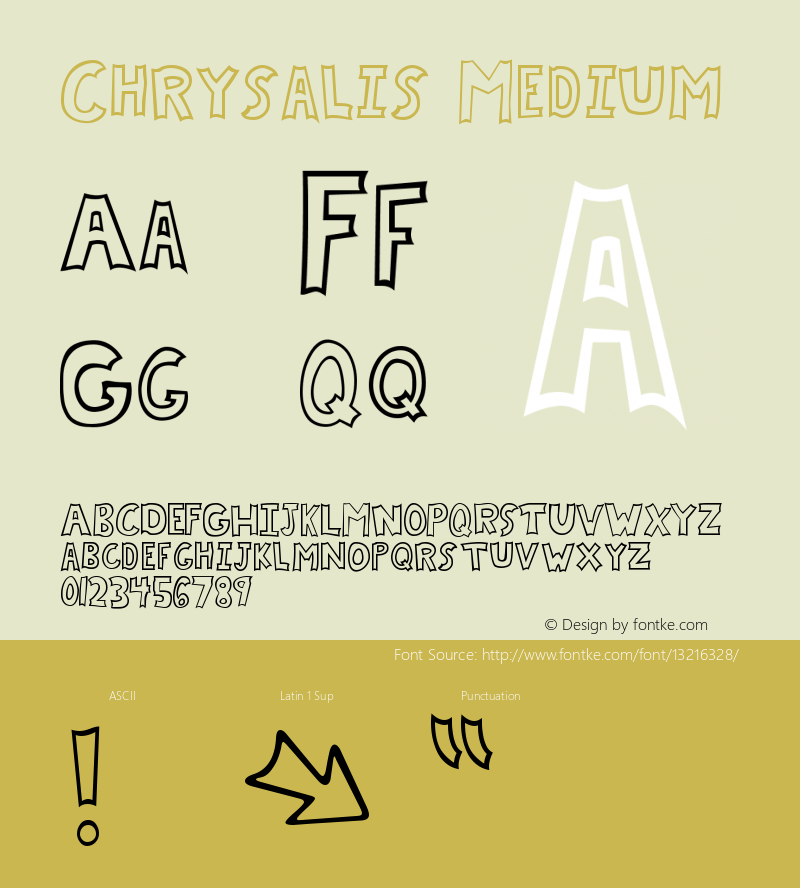 Chrysalis Medium Version 001.000 Font Sample