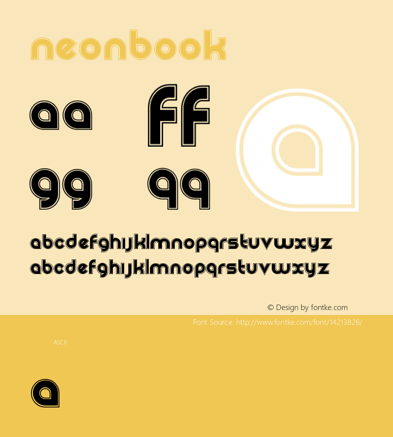 Neon Book Version 1.000 Font Sample