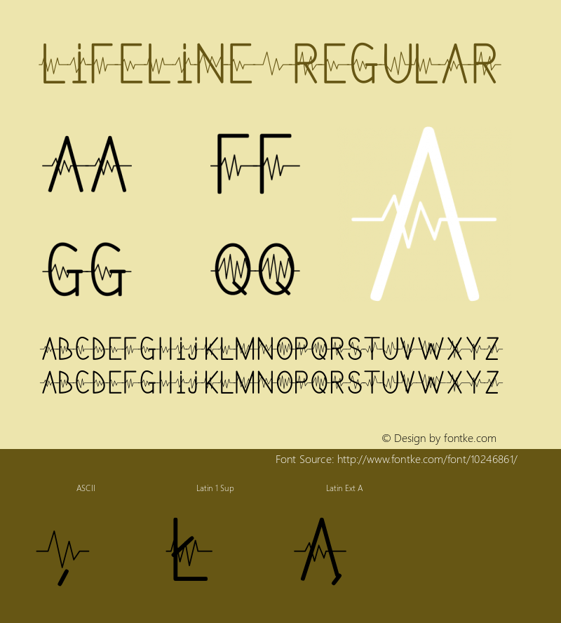 Lifeline Regular July 2002 Font Sample