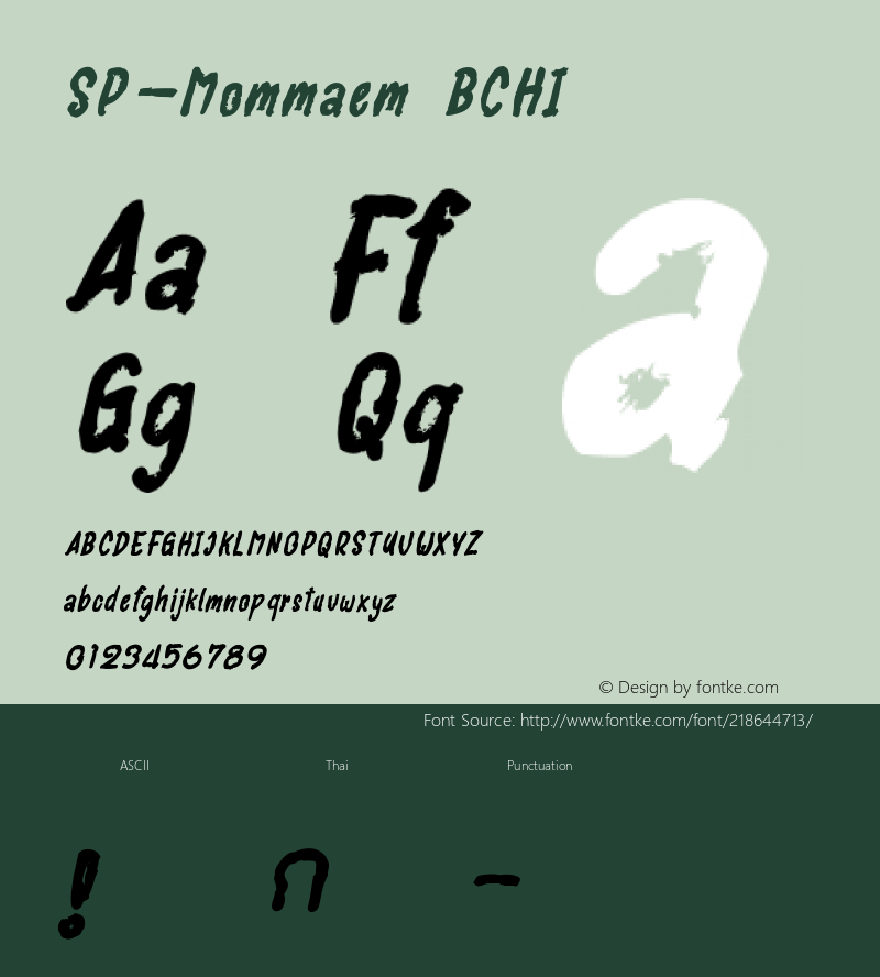 SP-Mommaem BCHI Version 1.000;December 1, 2021;FontCreator 14.0.0.2793 64-bit图片样张