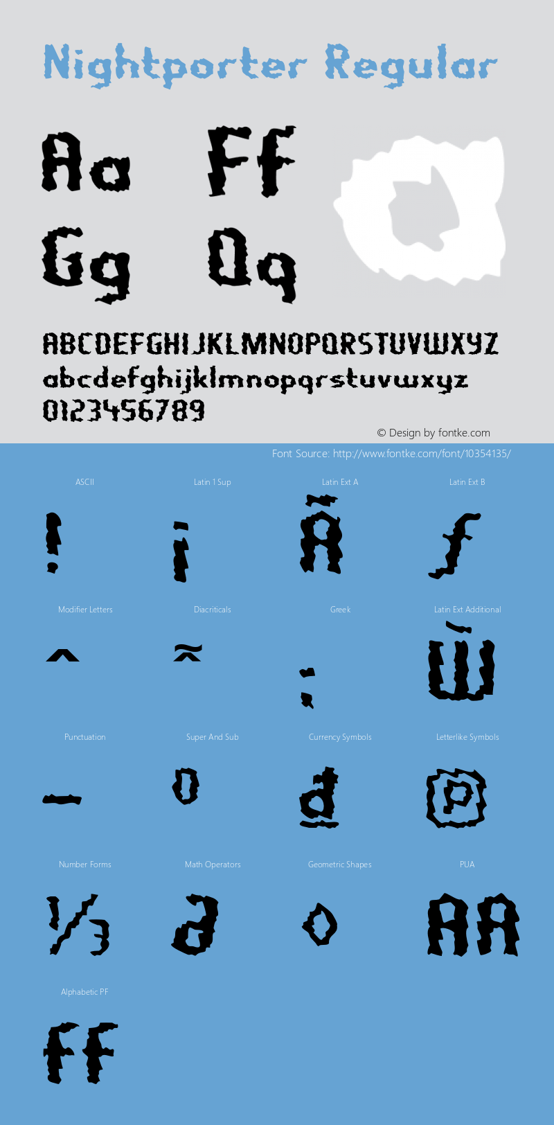 Nightporter Regular OTF 5.000;PS 001.001;Core 1.0.29 Font Sample