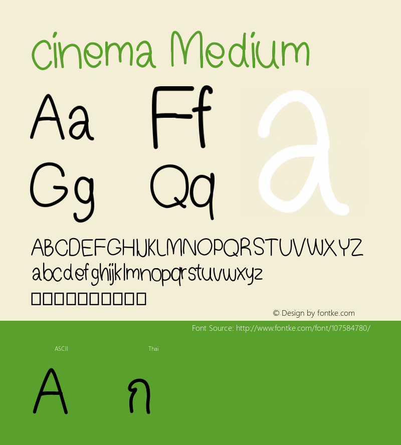 cinema Version 001.000 Font Sample