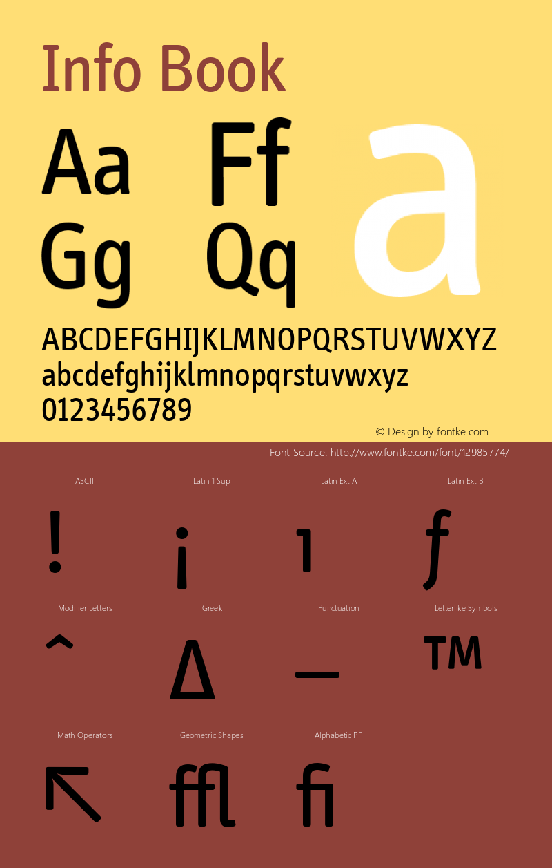 Info Book 001.000 Font Sample