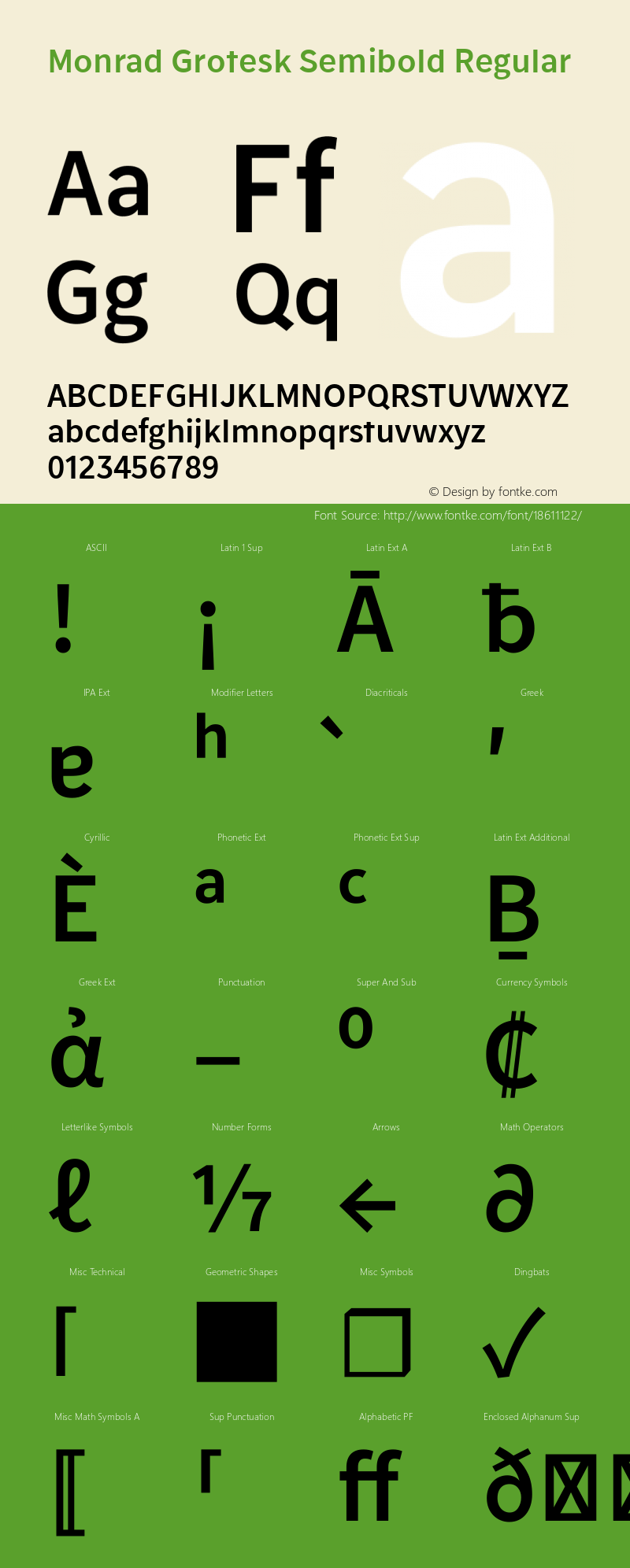 Monrad Grotesk Semibold Regular Version 2.010;PS Version 2.0;hotconv 1.0.78;makeotf.lib2.5.61930 Font Sample