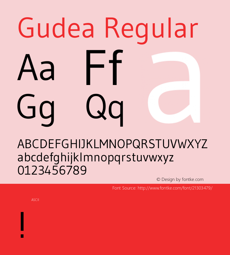 Gudea Regular  Font Sample