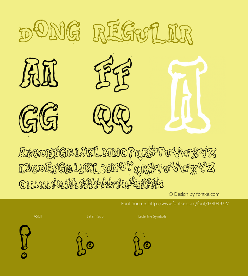 Dong Regular 001.000 Font Sample