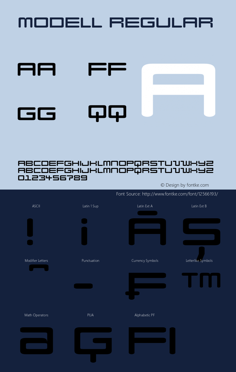 Modell Regular 001.000 Font Sample