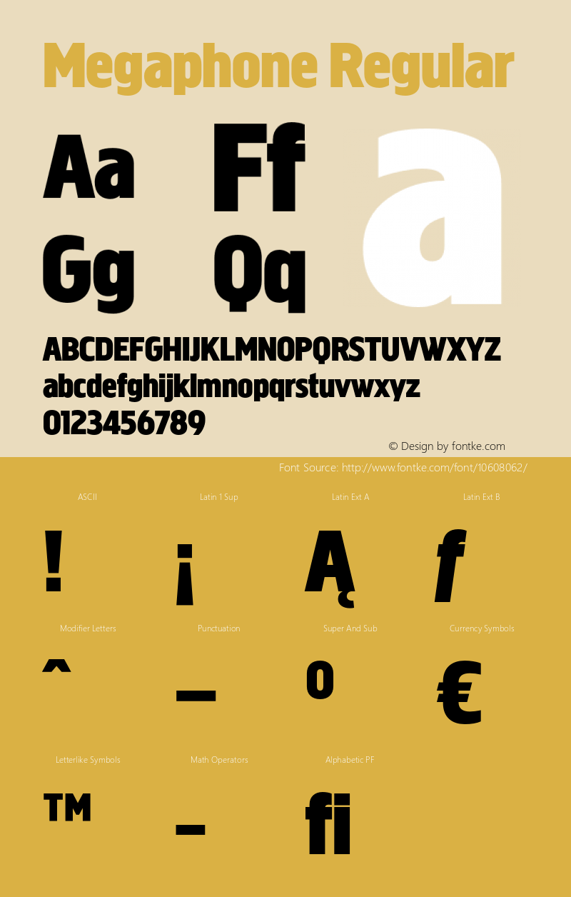 Megaphone Regular Version 1.001;com.myfonts.redrooster.megaphone.bold.wfkit2.3dru Font Sample