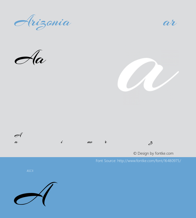 Arizonia Regular Version 1.003 Font Sample