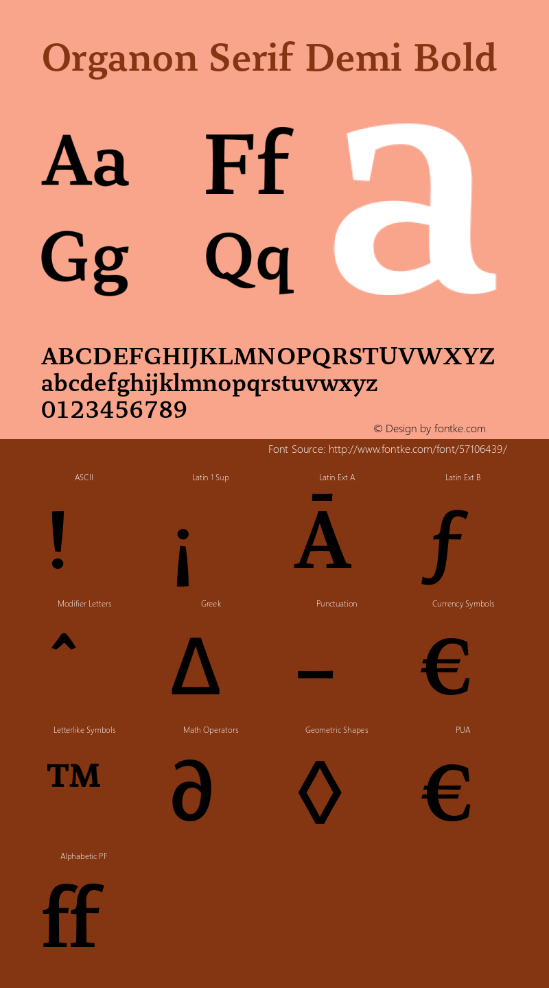 OrganonSerif-DemiBold 001.002 Font Sample