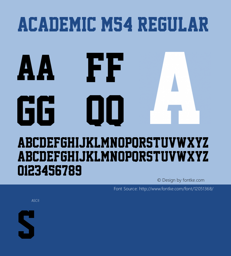 Academic M54 Regular Version 1.01 June 21, 2010 Font Sample