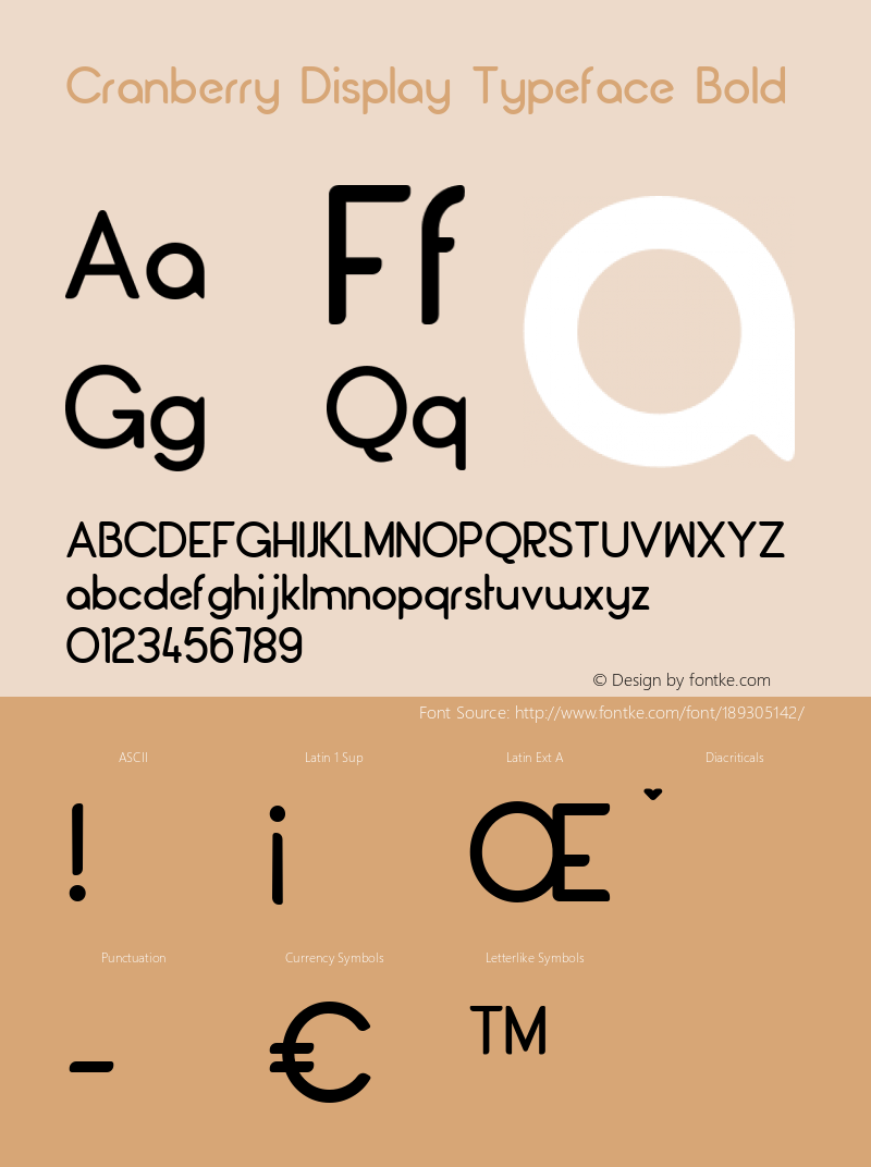 Cranberry Display Typeface Bold Version 1.000图片样张