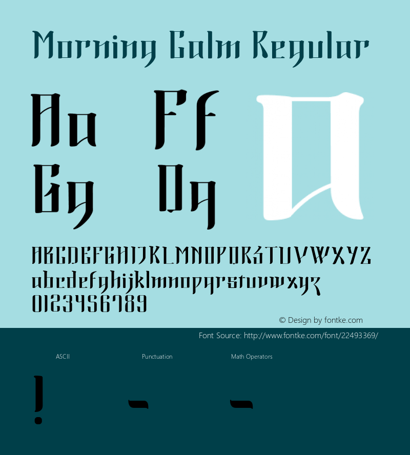 Morning Calm  Font Sample