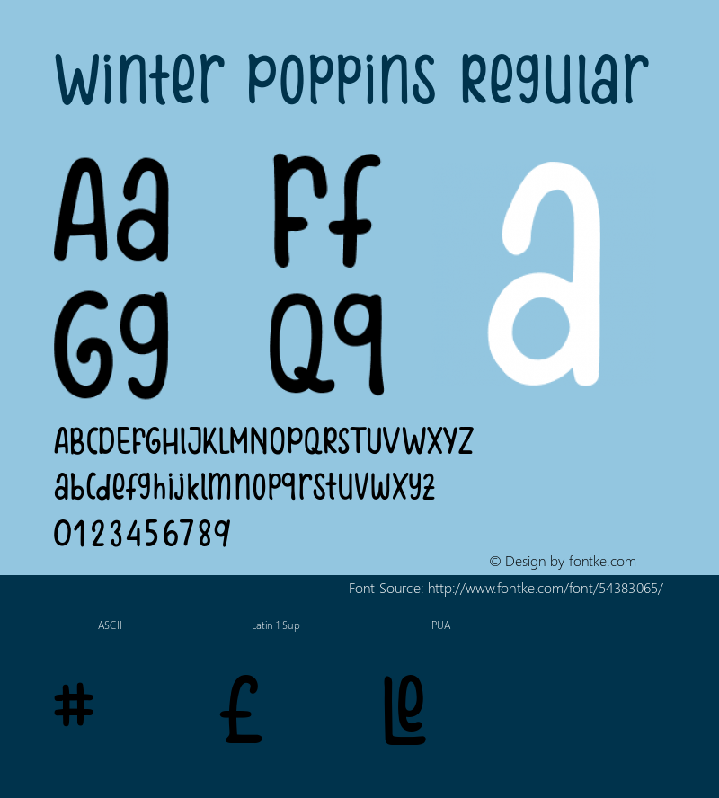 Winter Poppins Version 1.00;December 5, 2019;FontCreator 12.0.0.2546 32-bit Font Sample