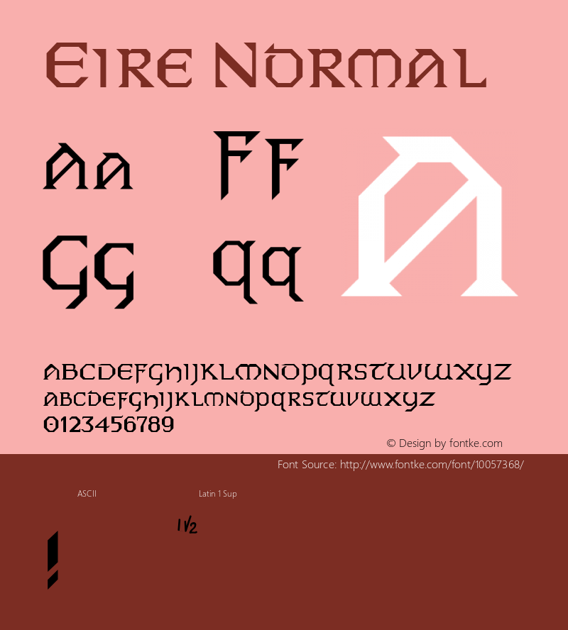 Eire Normal 1.000 Font Sample