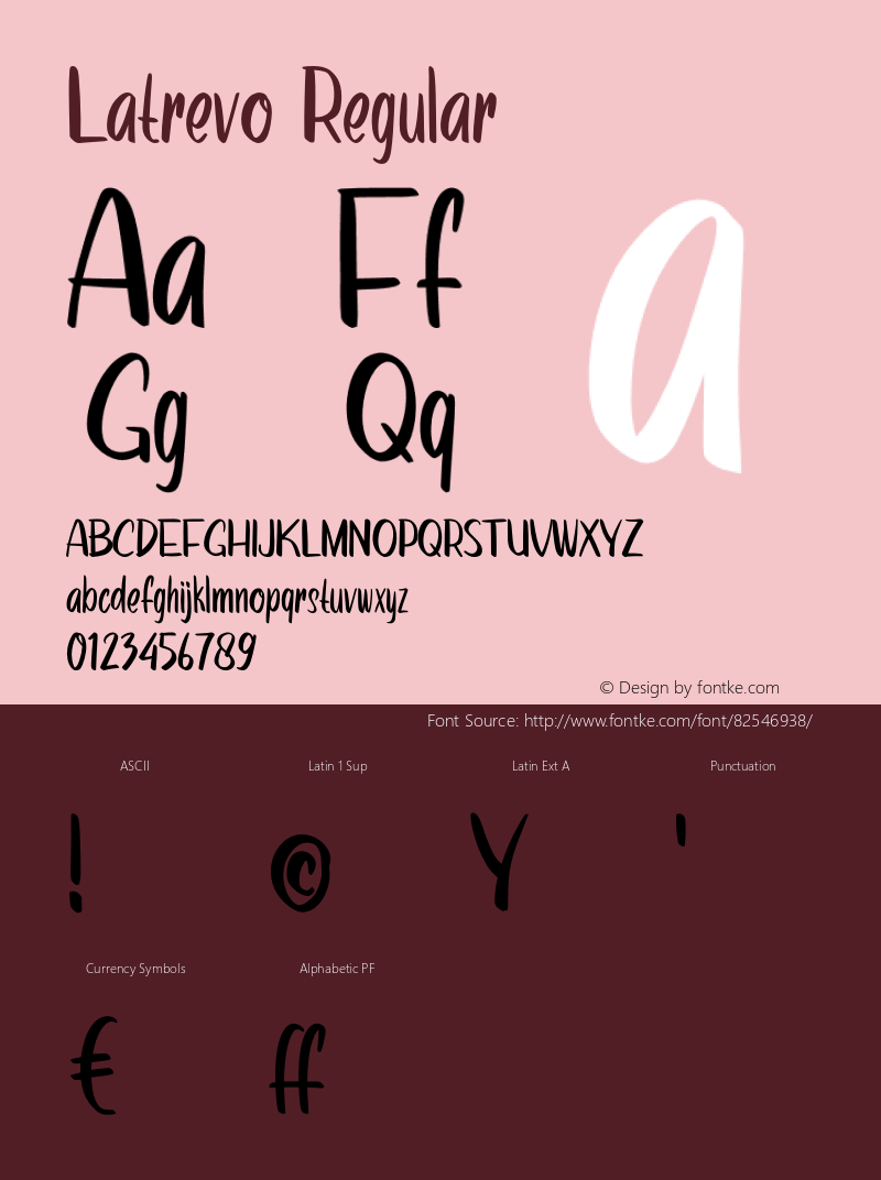 Latrevo Version 1.001;Fontself Maker 3.5.1 Font Sample