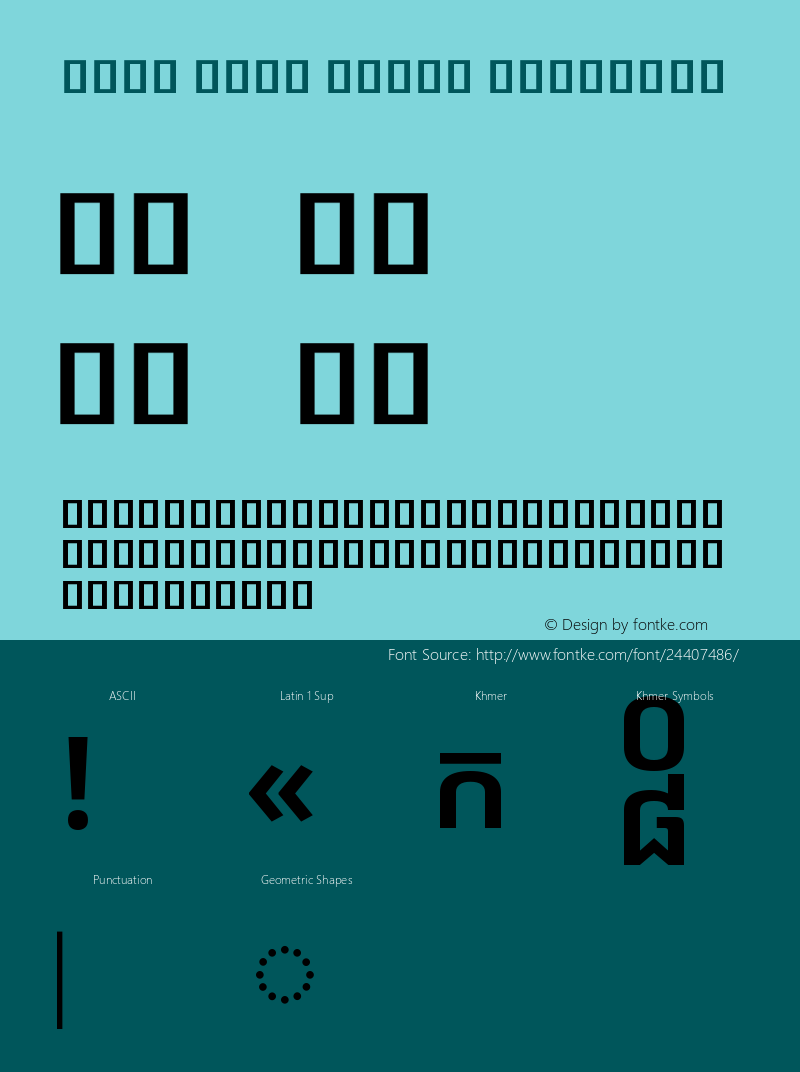 Noto Sans Khmer SemiBold Version 2.000 Font Sample