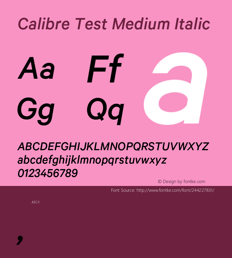 Calibre Medium Test Italic Version 1.002;PS 001.001;hotconv 16.6.51;makeotf.lib2.5.65220图片样张