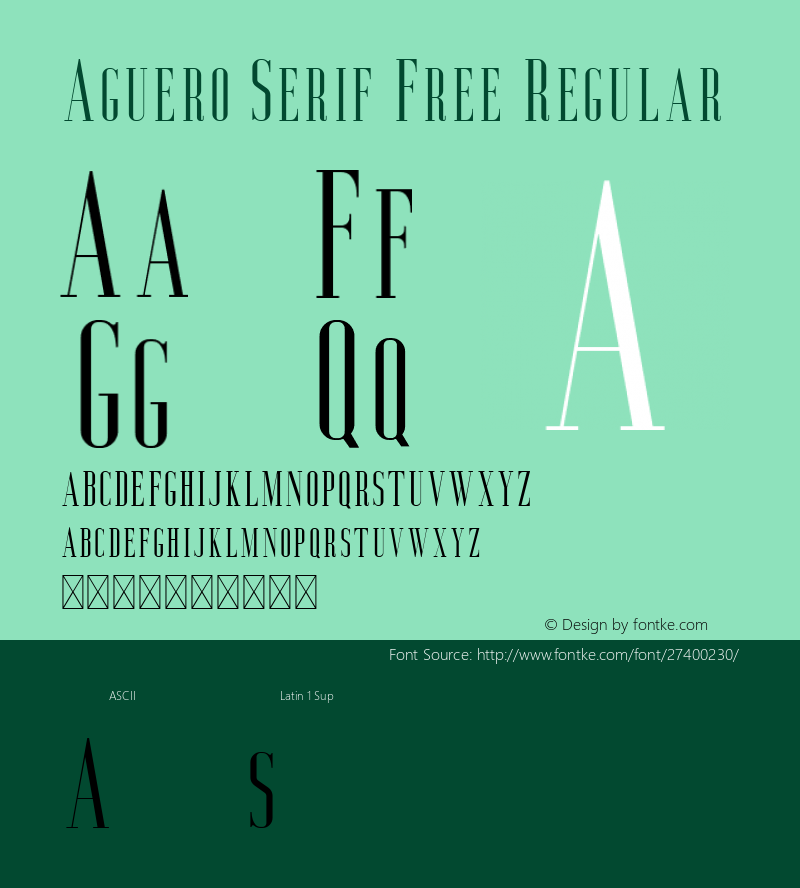 Aguero Serif Free Regular 1.0 Font Sample