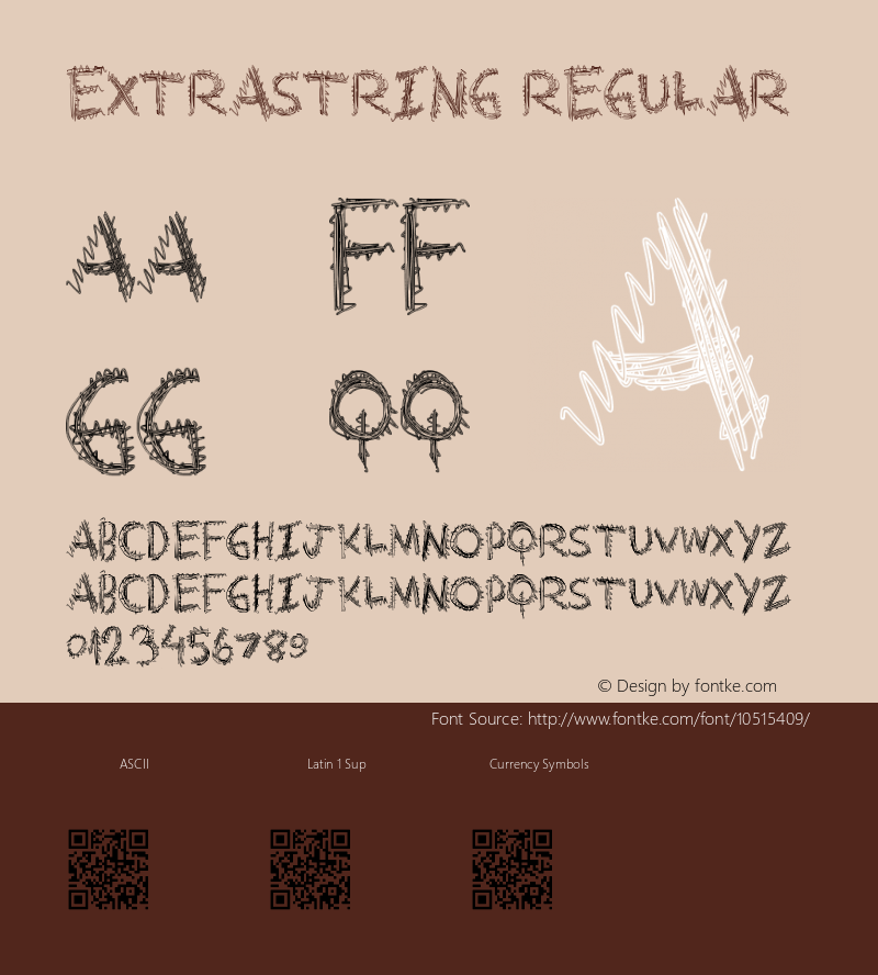 ExtraString Regular Version 1.00 September 9, 2013, initial release Font Sample