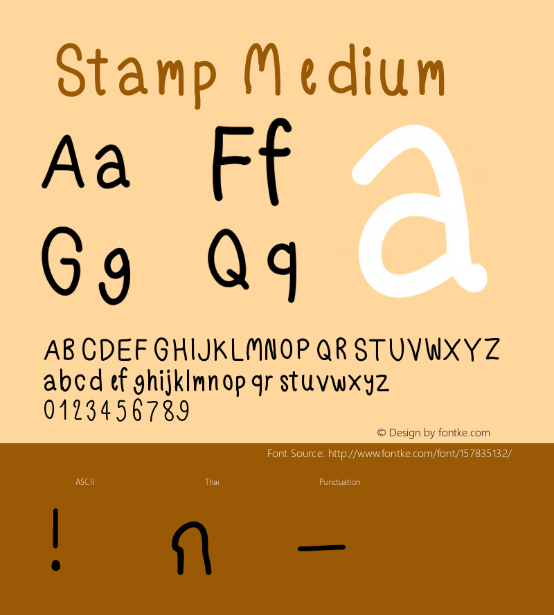 Stamp Version 001.000 Font Sample