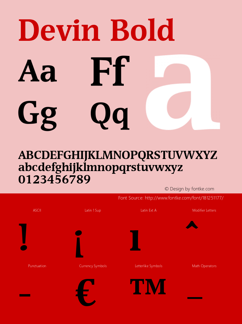 Devin Bold Macromedia Fontographer 4.1.4 01‐11‐17图片样张