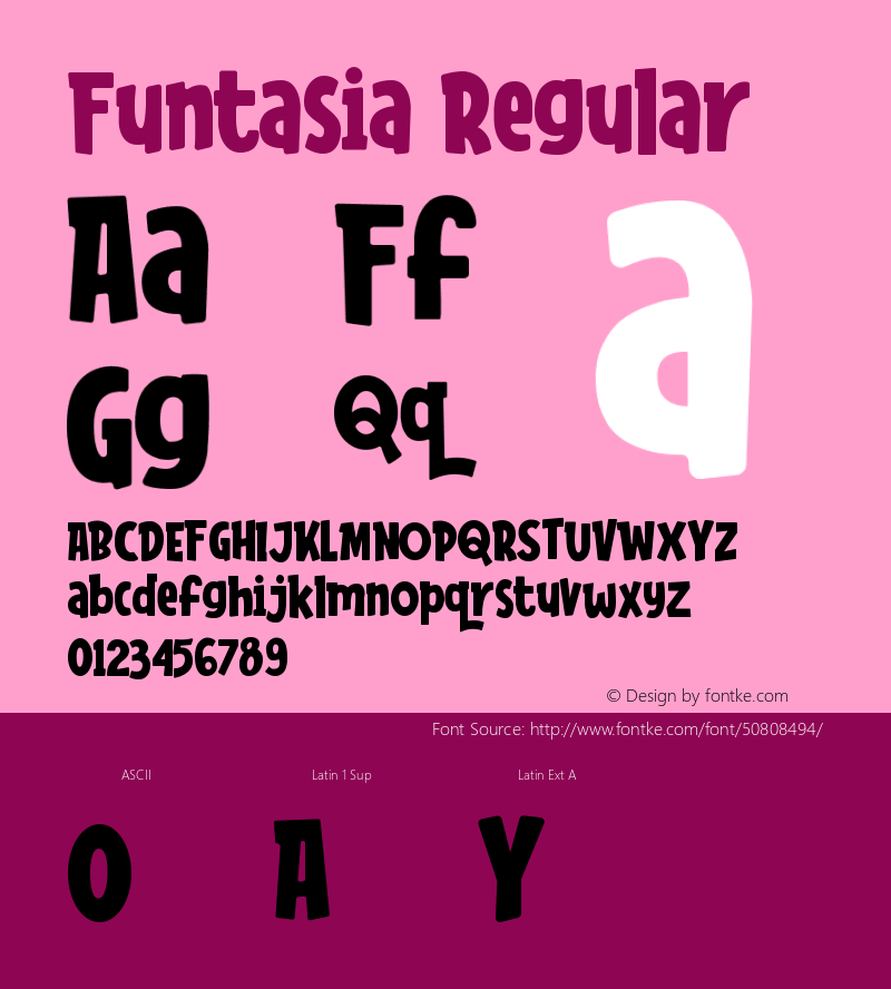 Funtasia Version 1.002;Fontself Maker 3.4.0 Font Sample