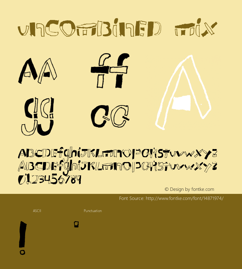 Uncombined Mix Version 1.000 Font Sample