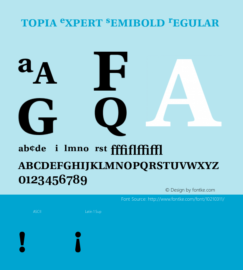 Utopia Expert Semibold Regular 001.002 Font Sample