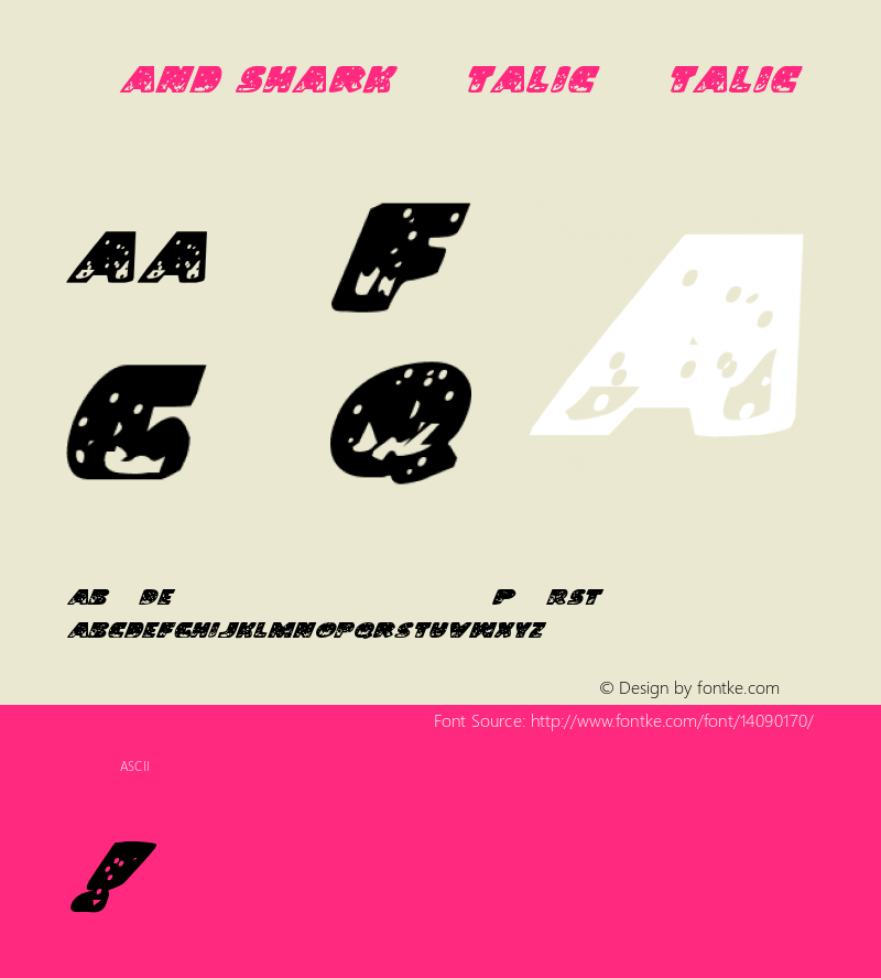 Land Shark Italic Italic Version 1.0 Font Sample