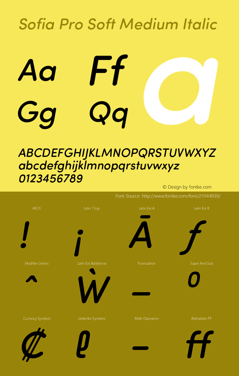 Sofia Pro Soft Medium Italic Version 2.000图片样张