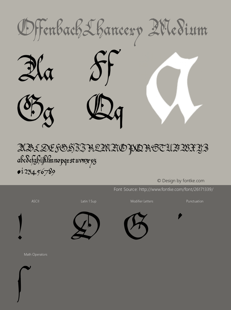 OffenbachChancery Version 001.000 Font Sample