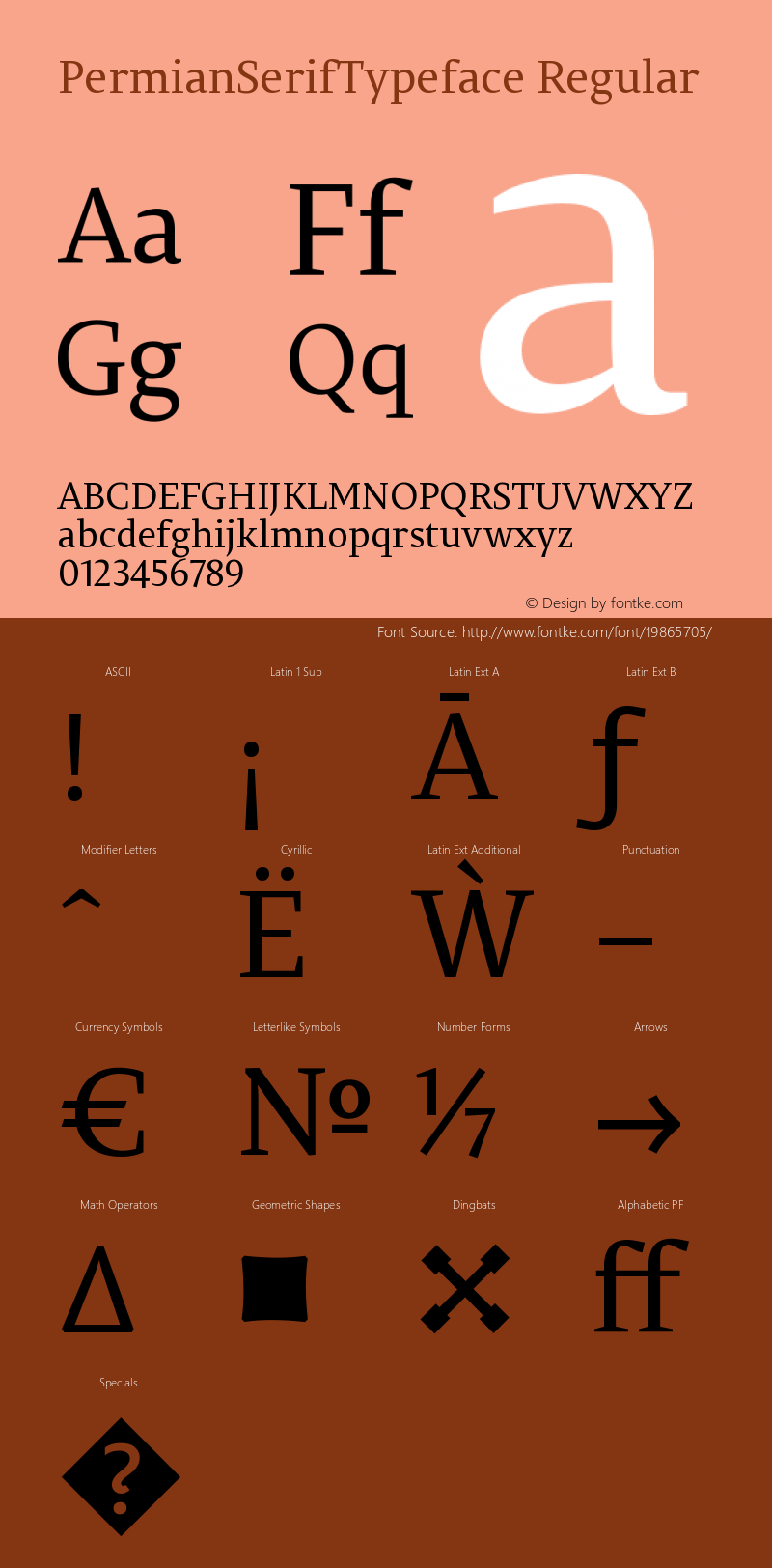 PermianSerifTypeface Version 1.000 Font Sample