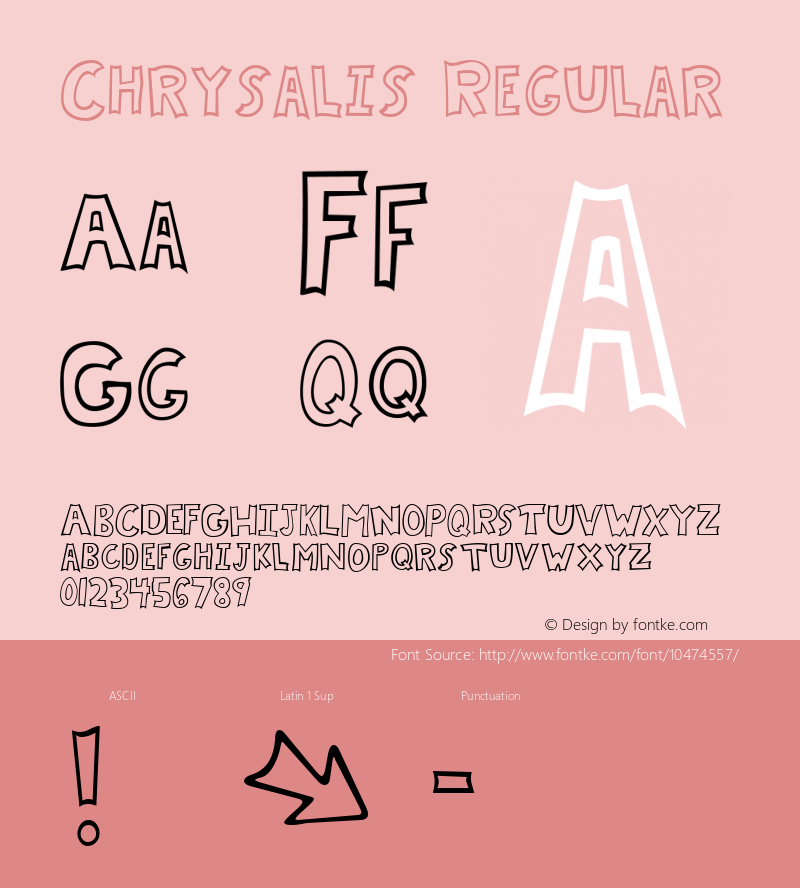 Chrysalis Regular Version 1.09.2000 Font Sample