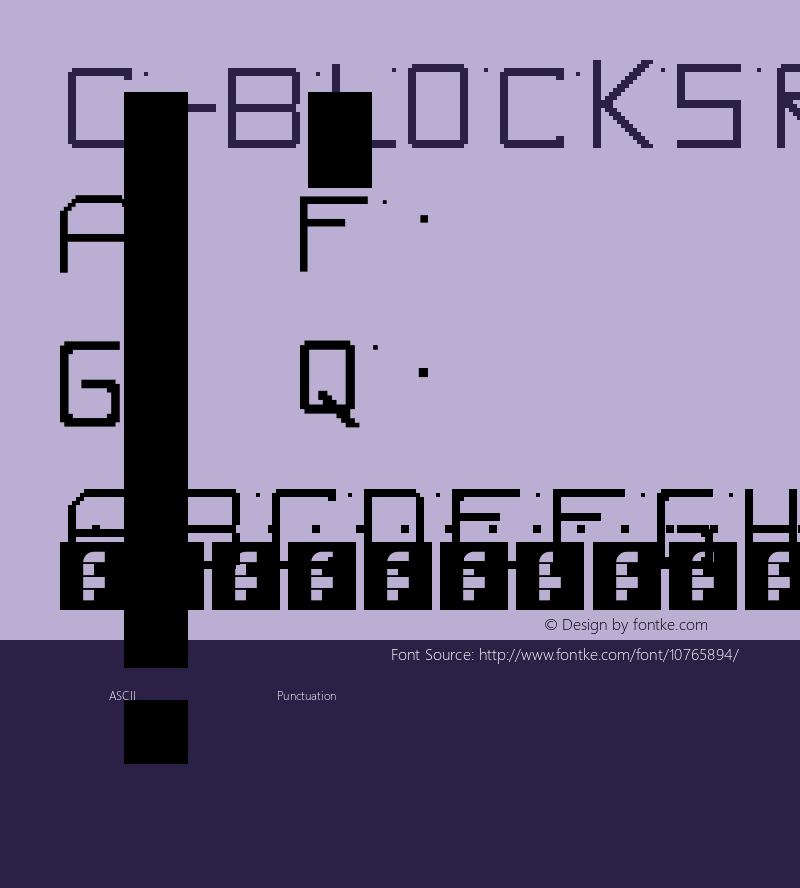 C-BLOCKS Regular Version 1.0 Font Sample