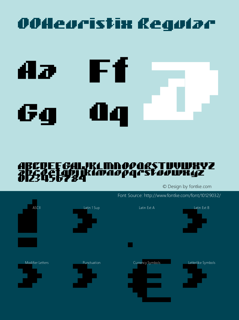 00Heuristix Regular 1.00 Font Sample