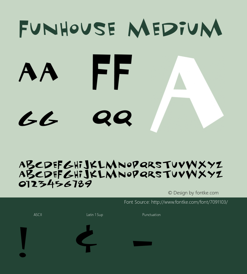 Funhouse Medium 001.000 Font Sample