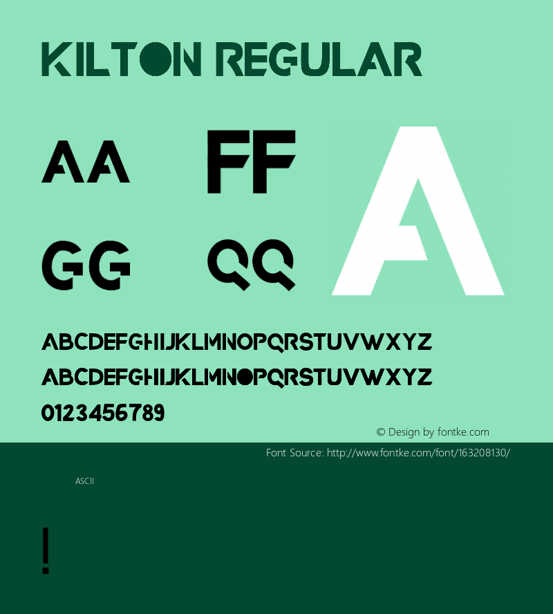 Kilton Version 1.000 Font Sample