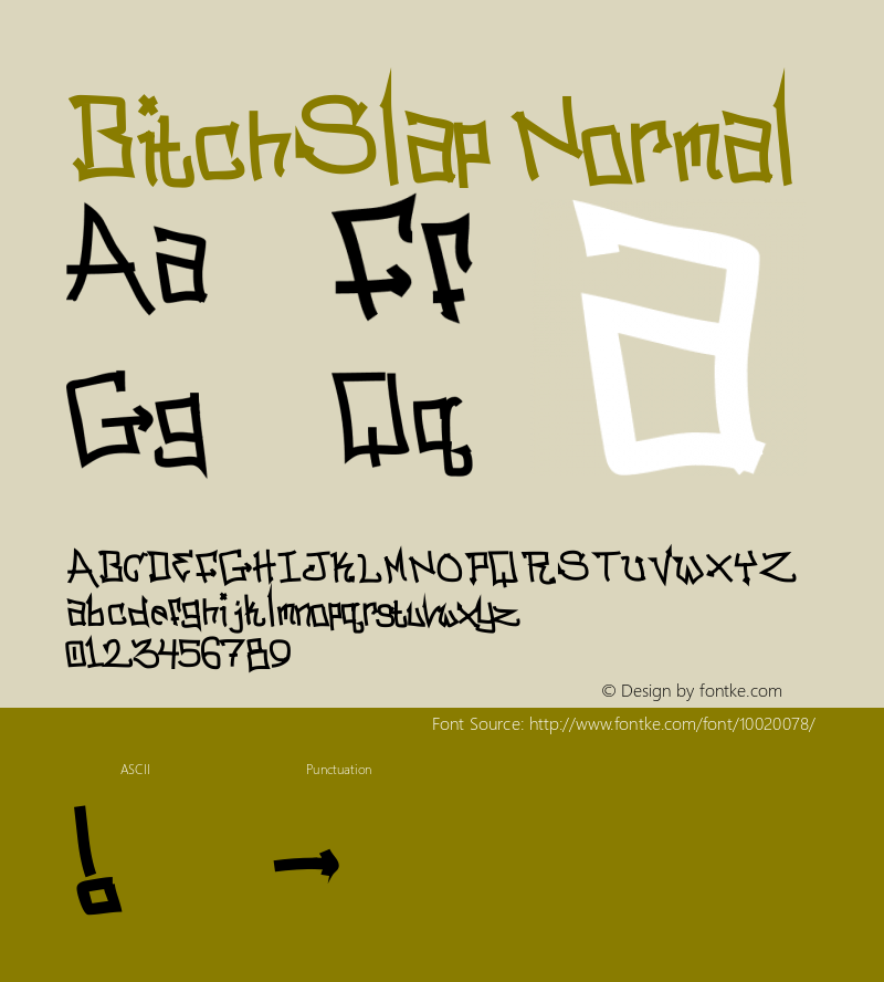 BitchSlap Normal Bitchy Font Sample