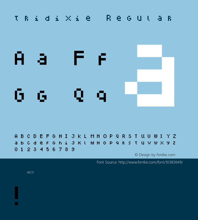 tridixie Regular 1.0 Font Sample