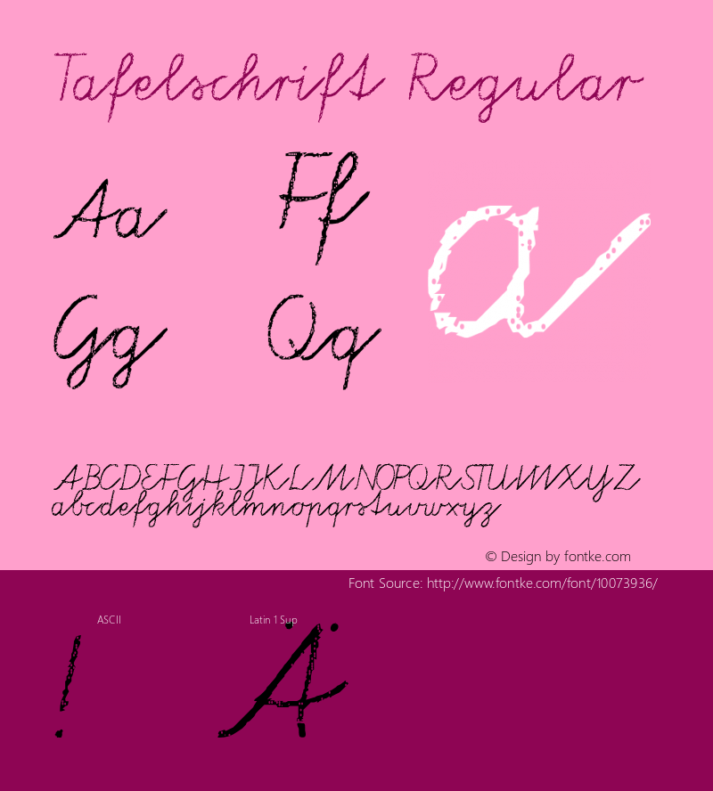 Tafelschrift Regular 001.000 Font Sample