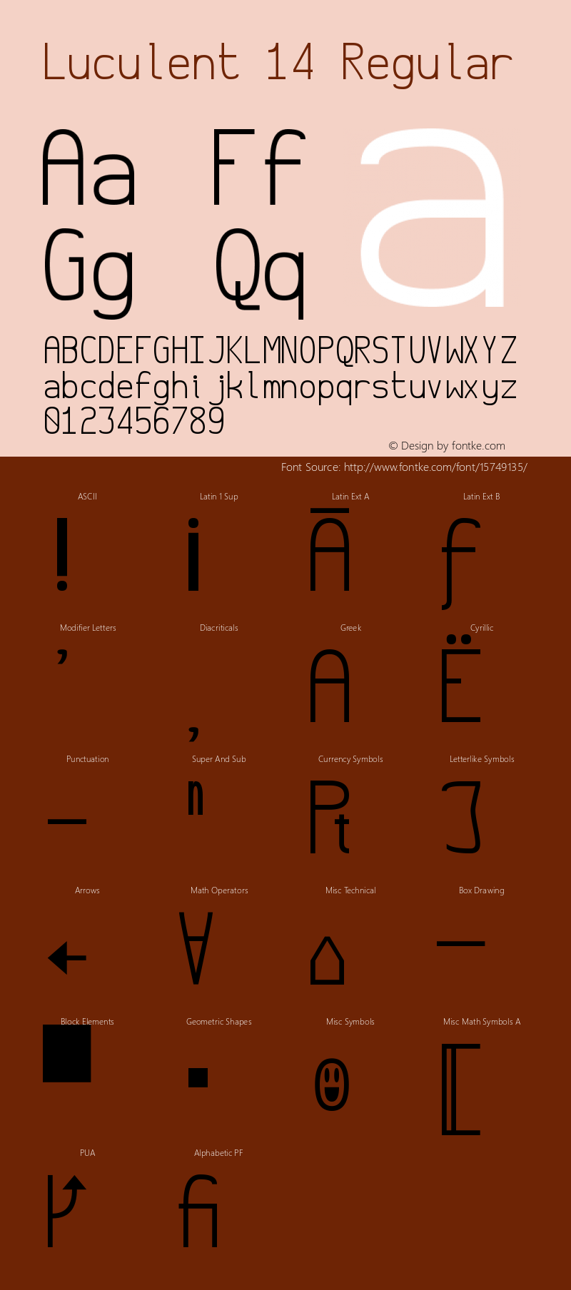 Luculent 14 Regular Version 2.0.0-b4b12eb282a3 Font Sample