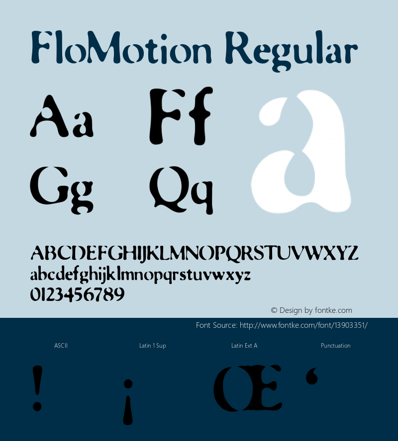 FloMotion Regular 001.000 Font Sample